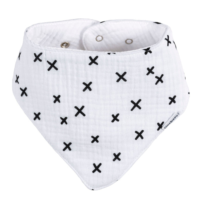 10-Pack Baby Neutral Multi White Muslin Bandana Bib