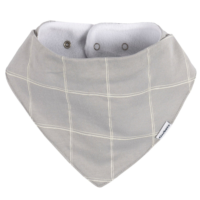 10-Pack Baby Neutral Multi Grey Bandana Bib