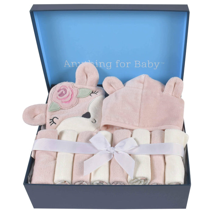 10-Piece Baby & Toddler Girls Fox Hooded Towel, Robe, & Washcloths Set-Gerber Childrenswear