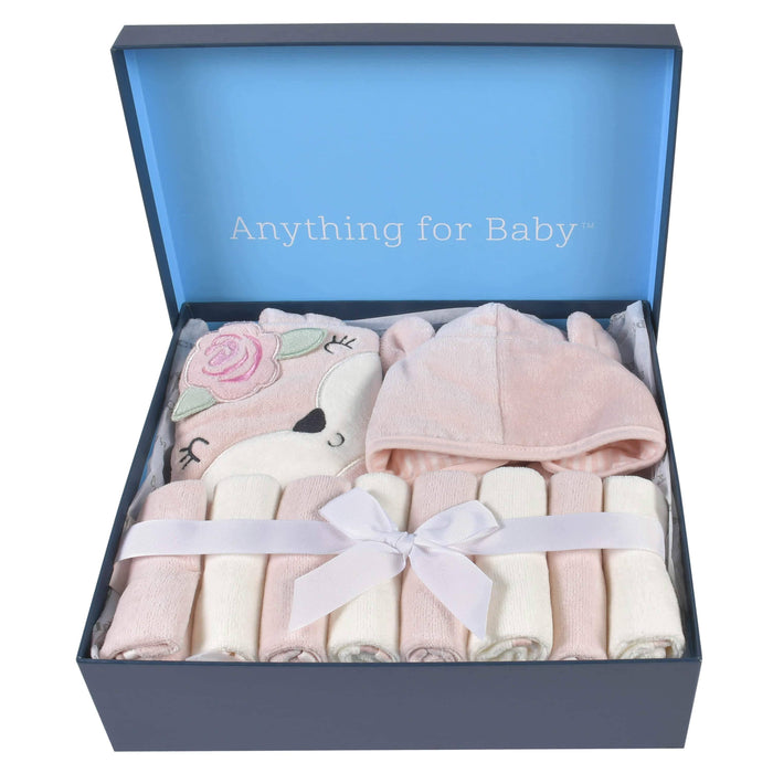 10-Piece Baby & Toddler Girls Fox Hooded Towel, Robe, & Washcloths Set-Gerber Childrenswear