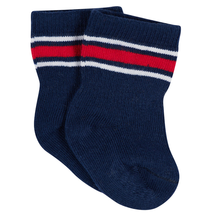 12-Pack Baby & Toddler Boys Construction Zone Jersey Crew Wiggle Proof® Socks