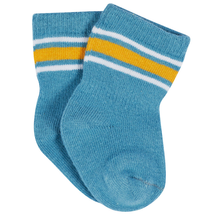 12-Pack Baby & Toddler Boys Construction Zone Jersey Crew Wiggle Proof® Socks