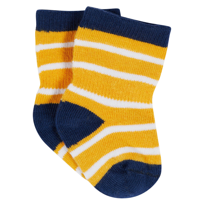 12-Pack Baby & Toddler Boys Construction Zone Jersey Crew Wiggle Proof® Socks