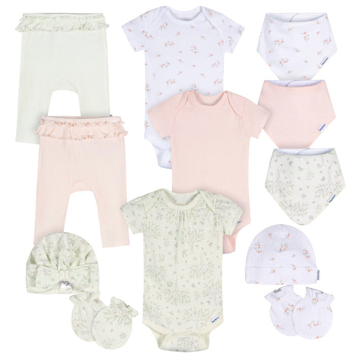 12-Piece Baby Girls Deer Bundle Set Bundle Gerber Childrenswear
