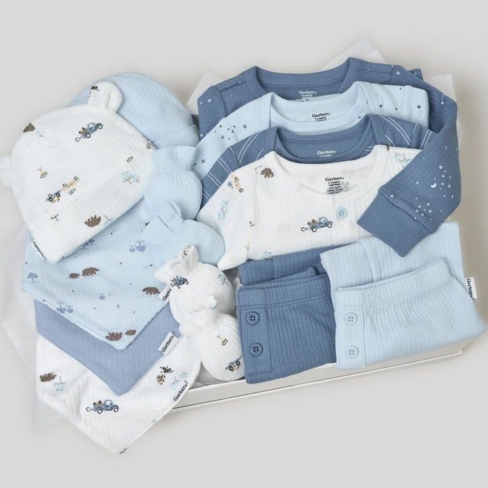 13-Piece Baby Boys Road Trip Baby Essentials Gift Set outfits Gerber®