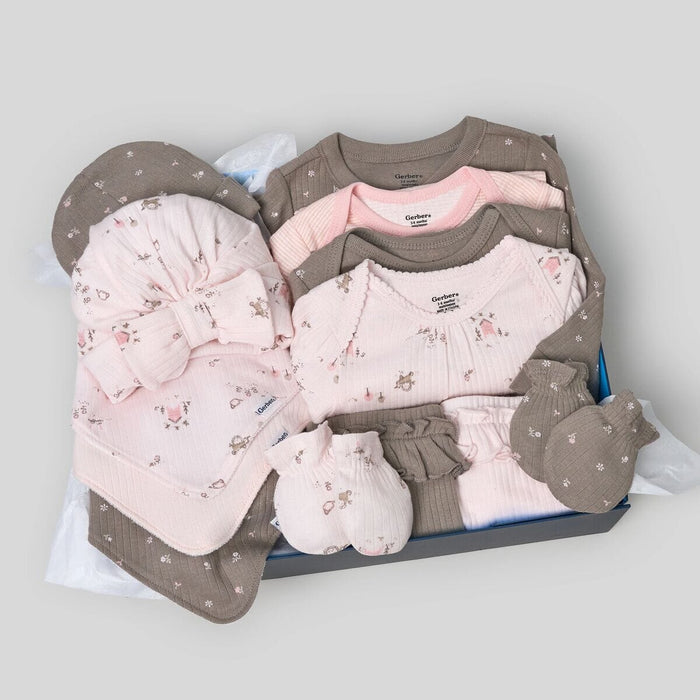 13-Piece Baby Girls Garden Baby Essentials Gift Set outfits Gerber®