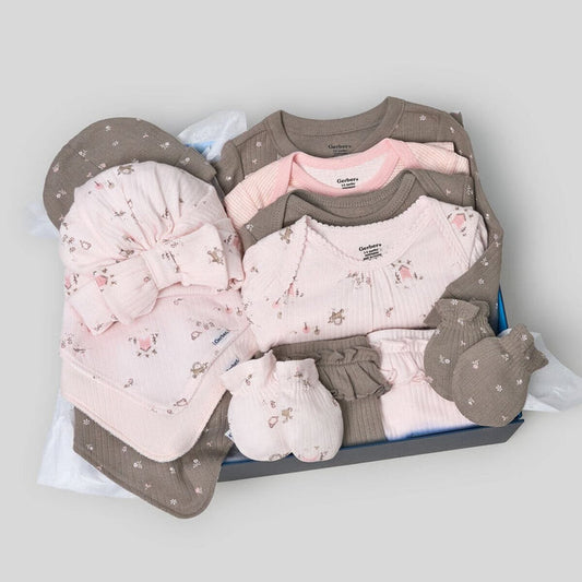 13-Piece Baby Girls Garden Baby Essentials Gift Set outfits Gerber®