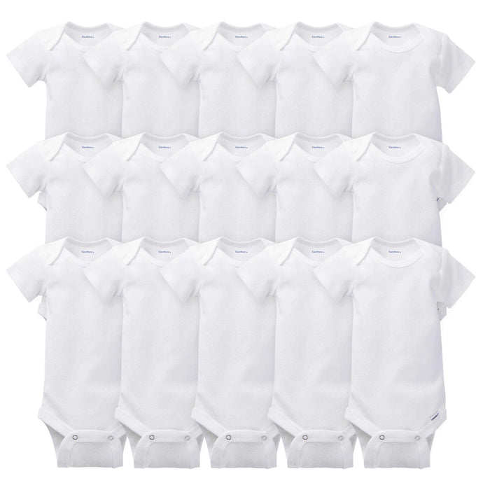 15-Pack White Onesies® Bodysuits Bundle
