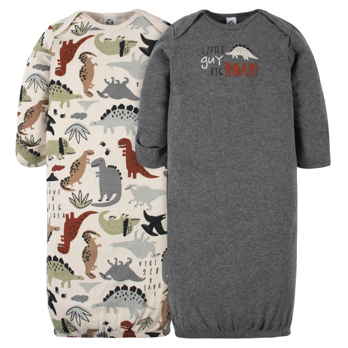 16-Piece Baby Boys Dino Gown, Mitten, Cap, & Sock Set-Gerber Childrenswear