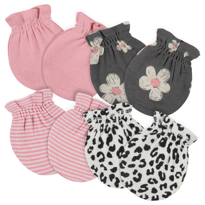 16-Piece Baby Girls Leopard Gown, Mitten, Cap, & Sock Set-Gerber Childrenswear