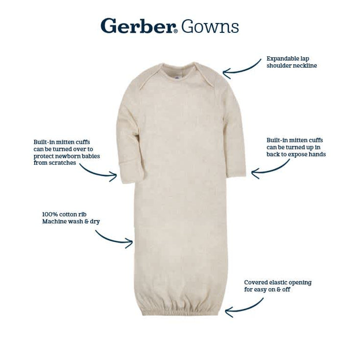 16-Piece Baby Girls Princess Gown, Mitten, Cap, & Sock Set-Gerber Childrenswear