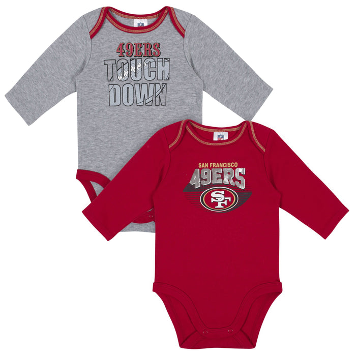 2-Pack Baby Boys 49Ers Long Sleeve Bodysuits-Gerber Childrenswear