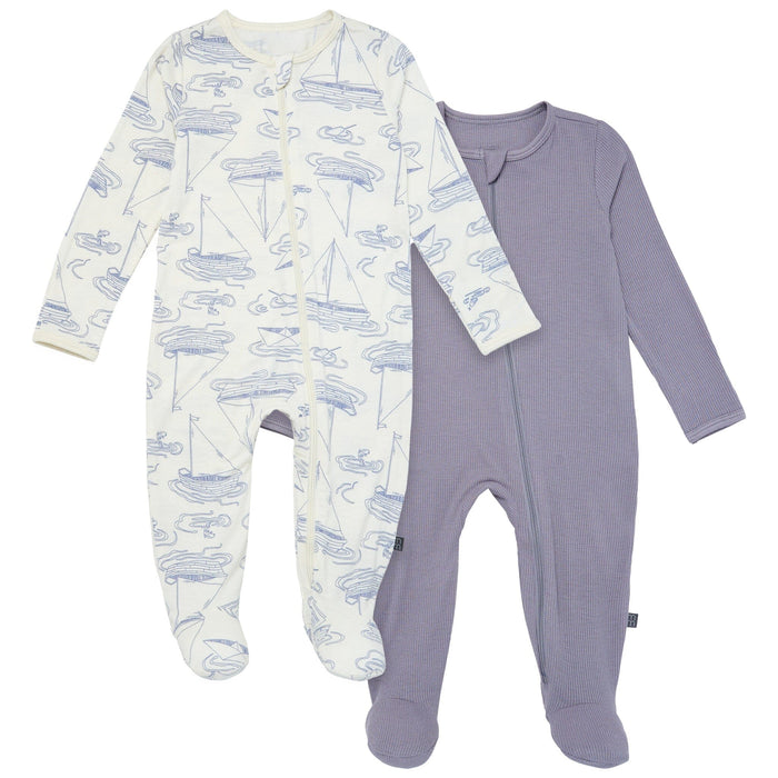 2-Pack Baby Boys Ivory Sailboat Sleep 'N Play With Mittens sleepwear Modern Moments™ by Gerber®