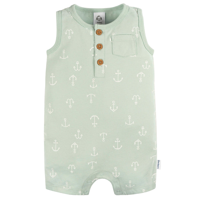 2-Pack Baby Boys Nautical Romper