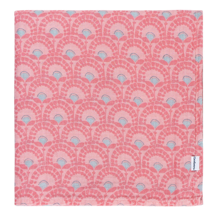 2-Pack Baby Girls Animal Geo Muslin Blanket
