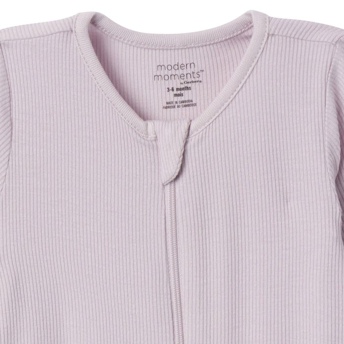 2-Pack Baby Girls Ivory Seashells Footless Coveralls