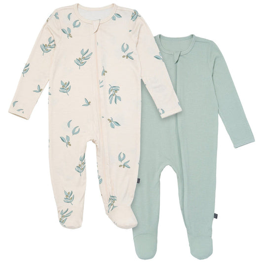 2-Pack Baby Neutral Light Beige Olives Sleep 'N Play With Mittens sleepwear Modern Moments™ by Gerber®
