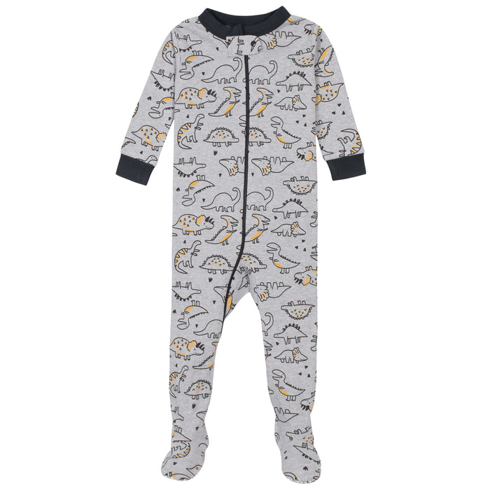 2-Pack Baby & Toddler Boys Dino Snug Fit Footed Cotton Pajamas-Gerber Childrenswear