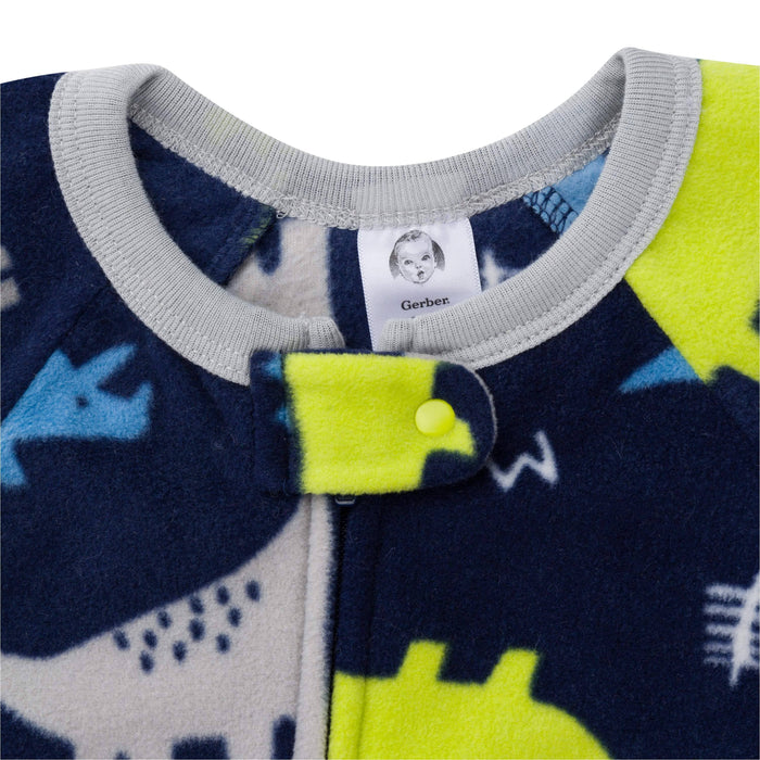 2-Pack Baby & Toddler Boys Dinos Fleece Pajamas-Gerber Childrenswear