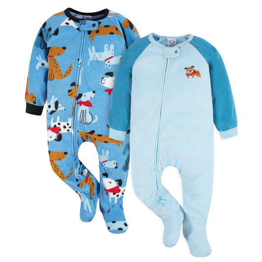 2-Pack Baby & Toddler Boys Dogs Blanket Sleepers