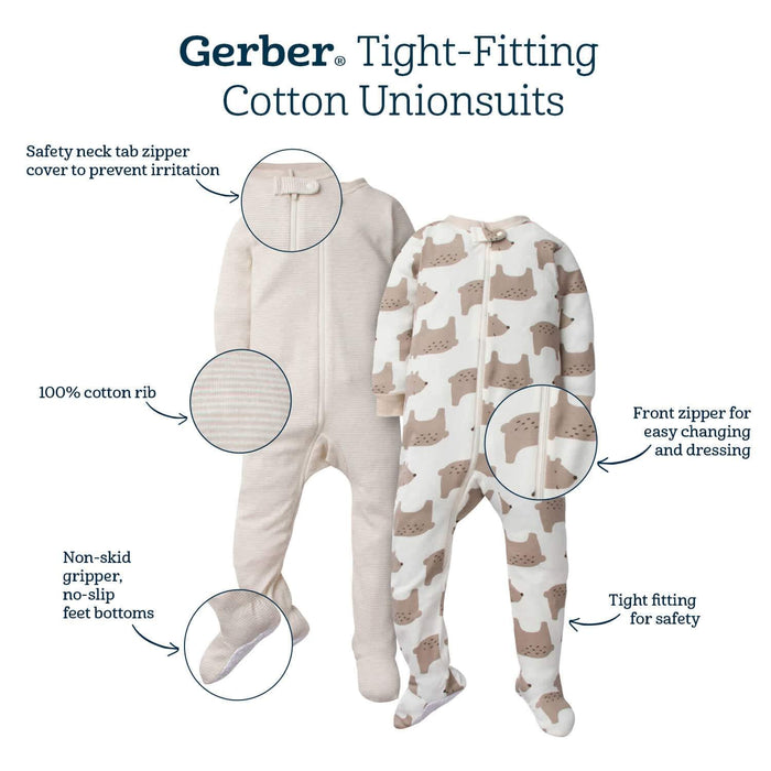 2-Pack Baby & Toddler Boys Fox Snug Fit Footed Cotton Pajamas-Gerber Childrenswear