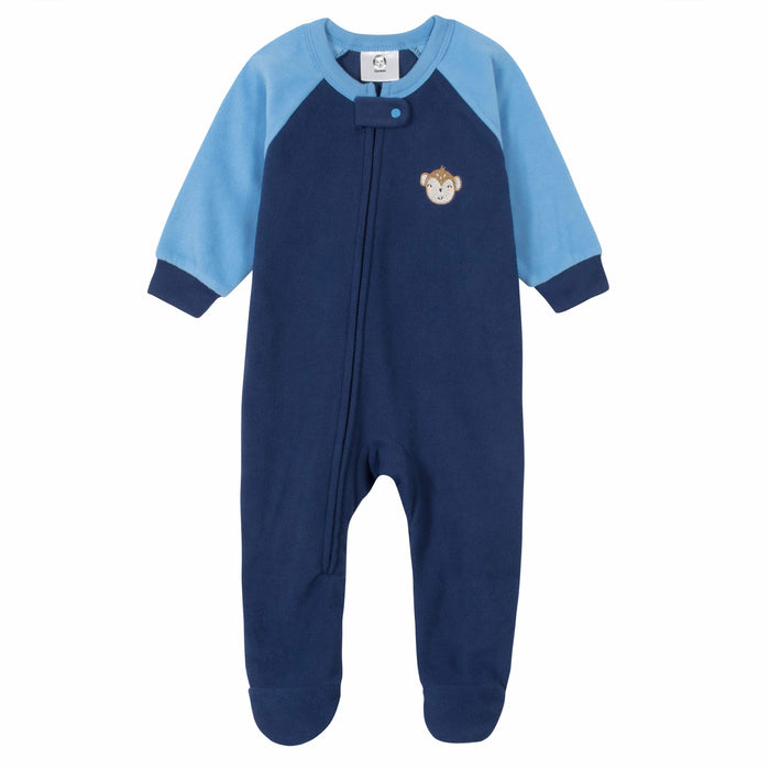 2-Pack Baby & Toddler Boys Monkey Blanket Sleepers-Gerber Childrenswear