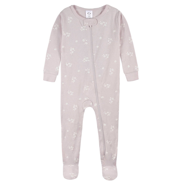 2-Pack Baby & Toddler Girls Purple Woodland Fox Snug Fit Footed Cotton Pajamas