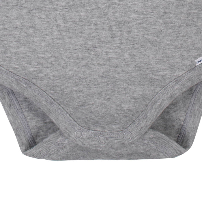 2-Pack Baby & Toddler Neutral Grey Heather Long Sleeve Turtleneck Onesies® Bodysuits