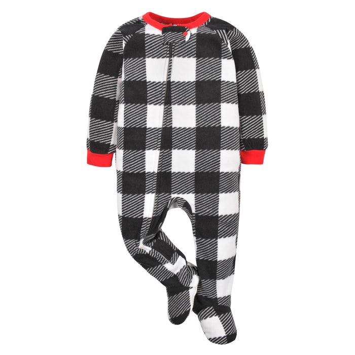 2-Pack Baby & Toddler Neutral Snowman Fleece Pajamas