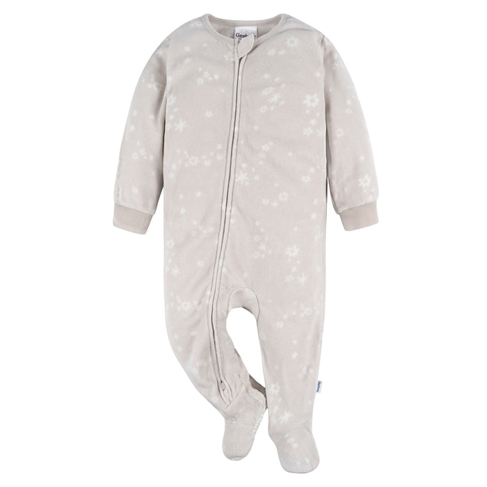 2-Pack Baby & Toddler Neutral Lion Heads Fleece Pajamas