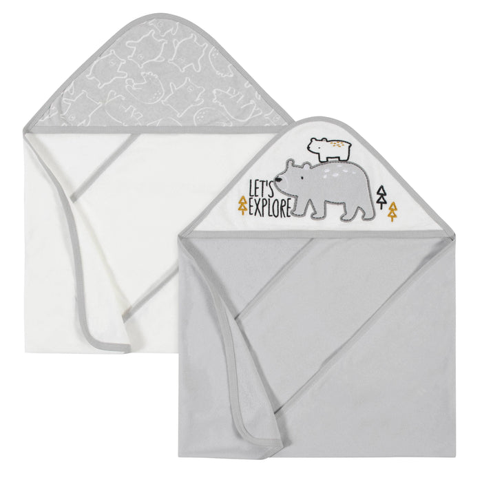 2-Pack Boys Bear Hooded Towels-Gerber Childrenswear