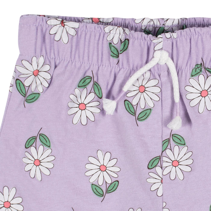 2-Pack Infant & Toddler Girls Pink Floral Pull-On Shorts