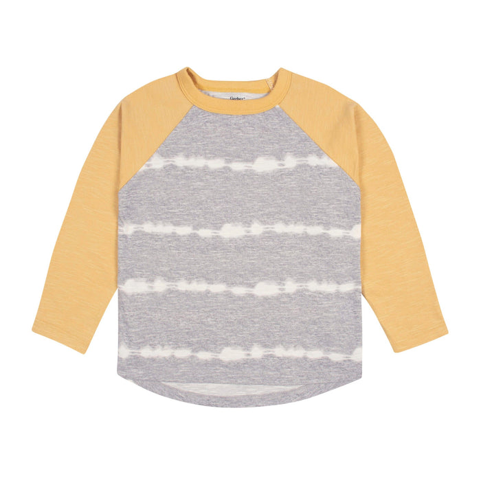 2-Pack Baby & Toddler Boys Grey & Rust Tie Dye Raglan Tees