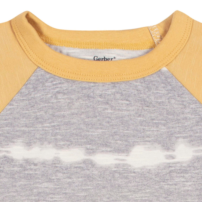 2-Pack Baby & Toddler Boys Grey & Rust Tie Dye Raglan Tees