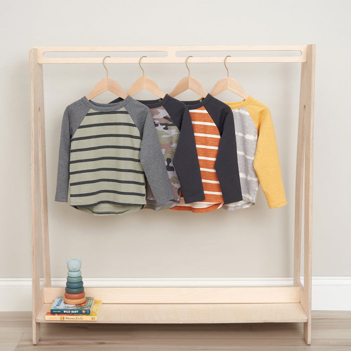 2-Pack Baby & Toddler Boys Grey & Rust Tie Dye Raglan Tees