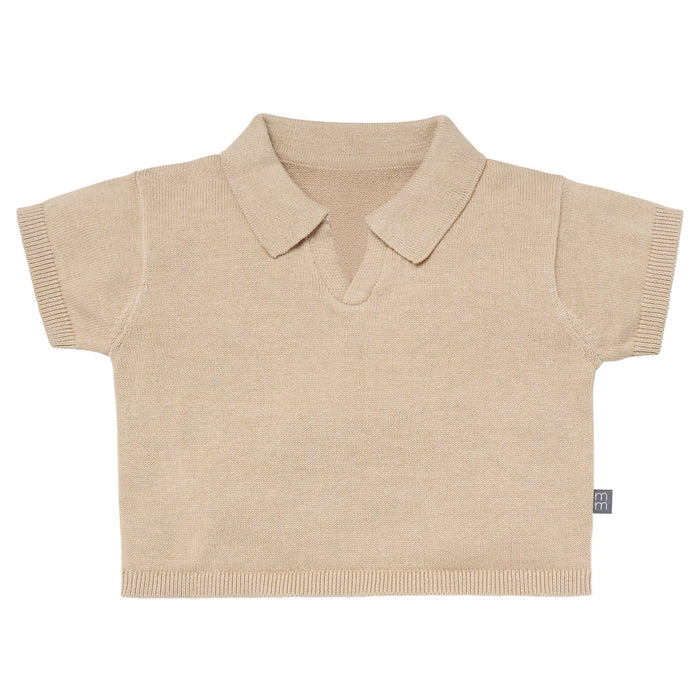 2-Piece Baby Boys Light Tan Johnny Collar Sweater Knit Set outfits Modern Moments™ by Gerber®