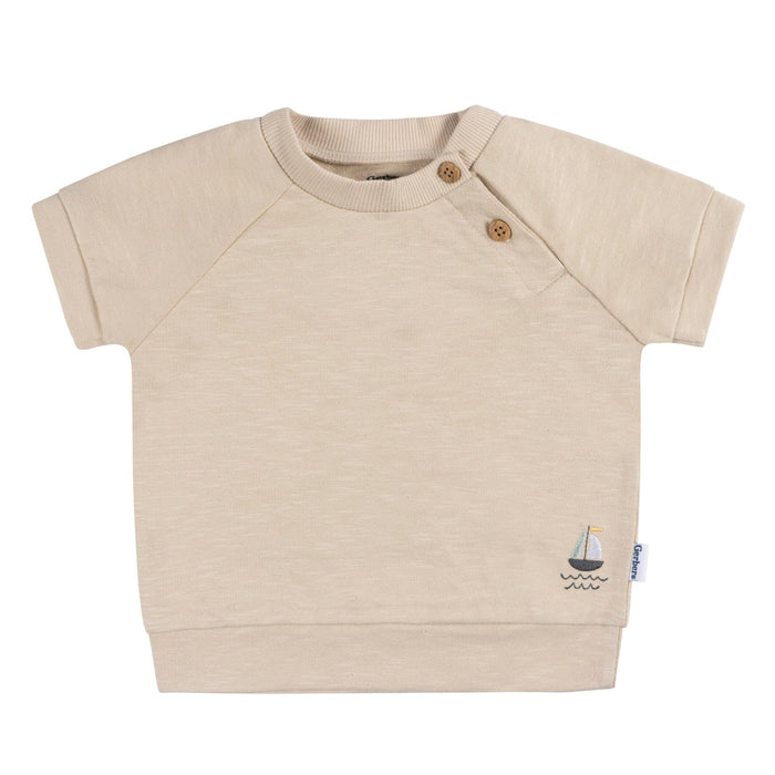 2-Piece Baby Boys Sailboats T-Shirt and Shorts