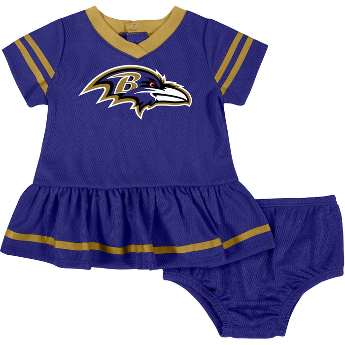 2-Piece Baby Girls Ravens Dress & Diaper Cover Set NFL NFL