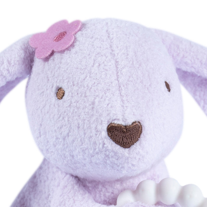 2-Piece Baby Girls Bunny & Hedgehog Rattle and Teether Set