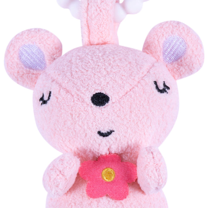 2-Piece Baby Girls Cat & Mouse Rattle and Teether Set