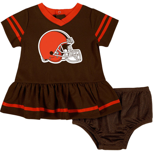 Baby Girls Cleveland Browns Dress & Diaper Cover Set NFL NFL