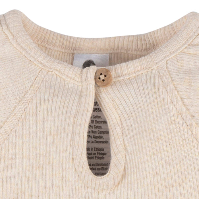 2-Pack Baby Girls Light Oatmeal Heather Bodysuit and Shorts Set