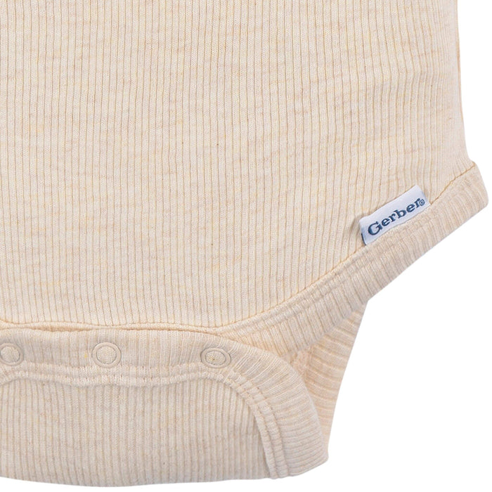 2-Pack Baby Girls Light Oatmeal Heather Bodysuit and Shorts Set