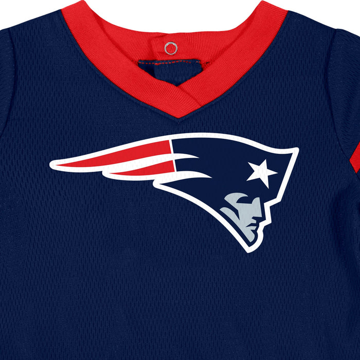 Baby Girls New England Patriots Cheerleader Dress and Diaper Cover Set NFL NFL
