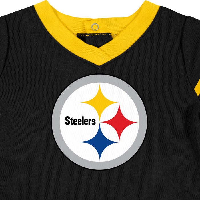 Baby Girls Pittsburgh Steelers Cheerleader Dress and Diaper Cover Set NFL NFL