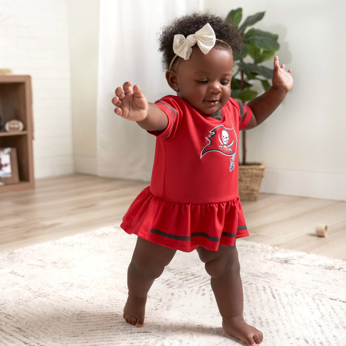 2-Piece Baby Girls Buccaneers Dress & Diaper Cover Set NFL NFL