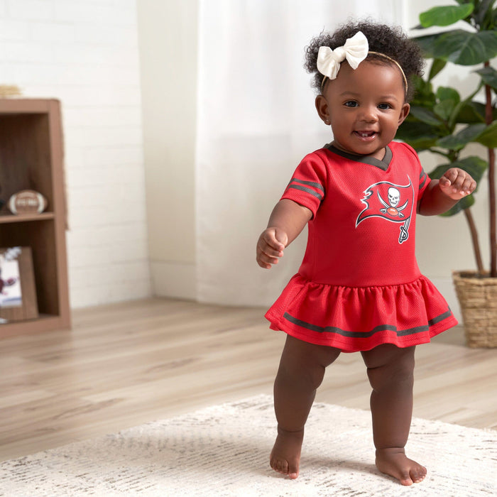 2-Piece Baby Girls Buccaneers Dress & Diaper Cover Set NFL NFL