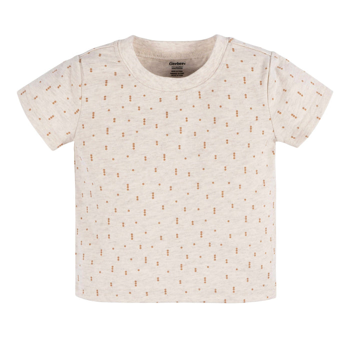 2-Piece Baby Neutral Dots Romper and T-Shirt