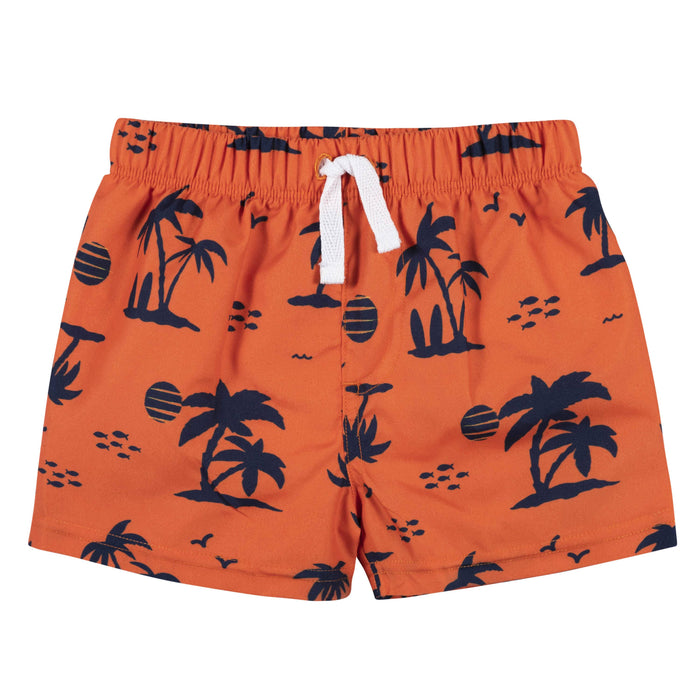 2-Piece Baby & Toddler Boys Vacation Vibes Rash Guard & Swim Trunks Set-Gerber Childrenswear