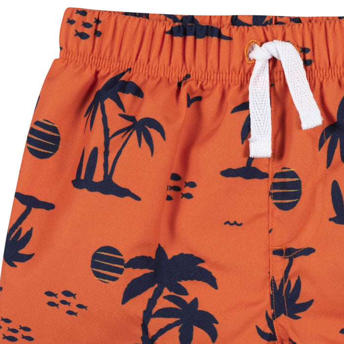2-Piece Baby & Toddler Boys Vacation Vibes Rash Guard & Swim Trunks Set-Gerber Childrenswear